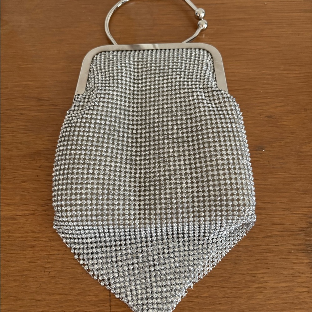Elegant Silver Evening Bag